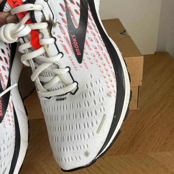 Brooks Ghost 13 White/Black Women Running Sneakers- SZ 9 - Picture 5 of 16